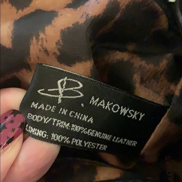 Black leather B. Makowsky bag. SOLD - Picture 4 of 7